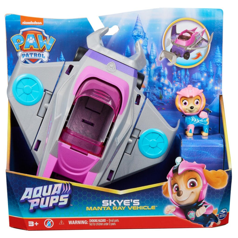 Load image into Gallery viewer, Paw patrol aqua pups skyes manta ray vehicle
