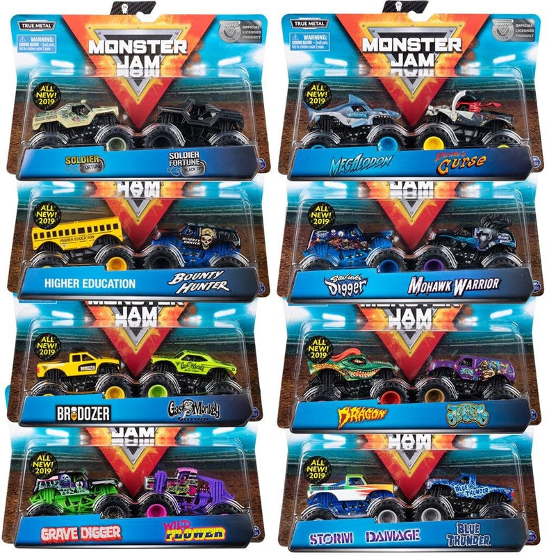 Load image into Gallery viewer, Monster high monster jam die-cast trucks 1:64 2 stuks assorti
