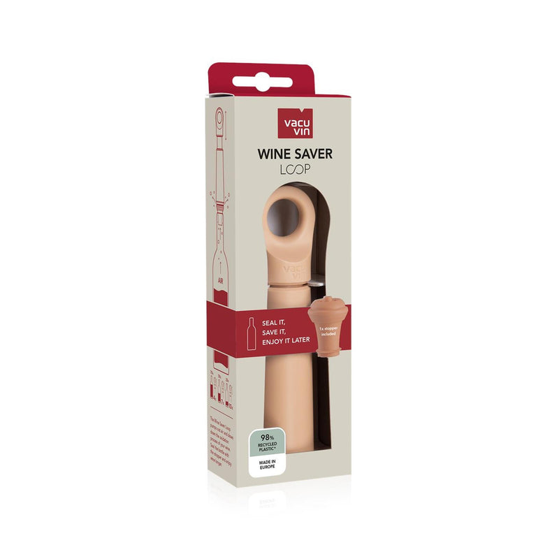 Load image into Gallery viewer, Vacuvin vacu vin wine saver loop + stopper terra
