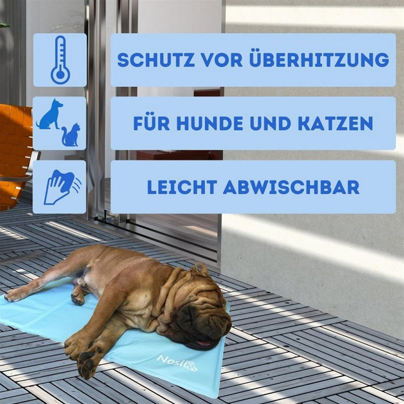 Load image into Gallery viewer, Nosli nosli zelfkoelende koelmat voor honden en katten 50x90 cm zeeblauw
