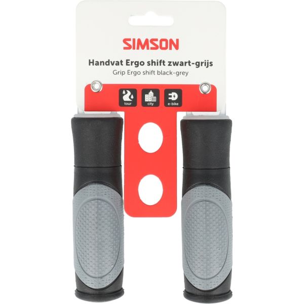 Afbeelding laden in galerijviewer, Simson handvatten ergo shift zwart-grijs
