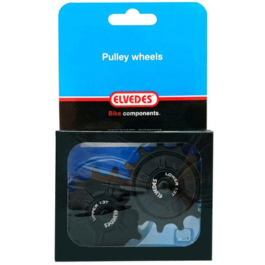 Elvedes set derailleurwieltjes 2x13T 12V afgedicht zwart