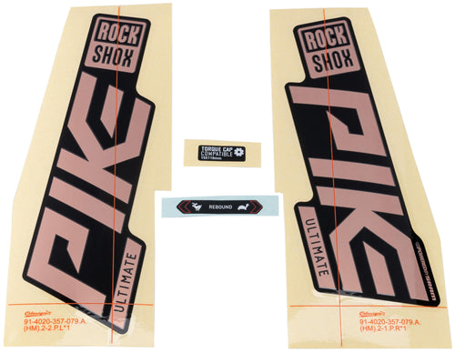 Rockshox decor set signatur series decal set rs pike ult. matt copper