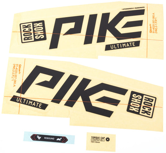 Rockshox decor set signatur series decal set rs pike ult. black