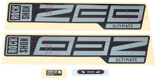 Rockshox decor set signatur series decal set rs zeb ult. rainbow
