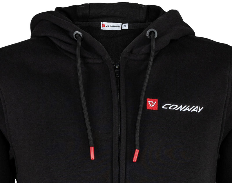Load image into Gallery viewer, Conway sweater jas met capuchon logoline hooded sweatjacket logoline size s black
