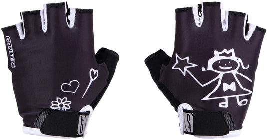 Contec kinderhandschuh girly ct glove girly black white - m