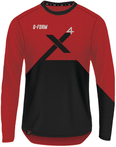 G-form langarmshirt pro-x4 longarm shirt pro x-4 size s red black