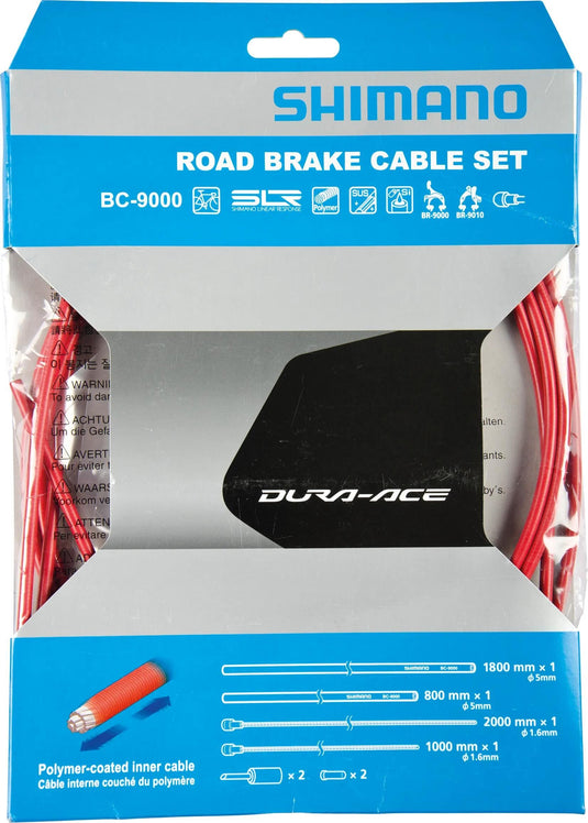 Shimano bremszug-set dura ace bc-9000 br.cable set da bc9000 shim. red