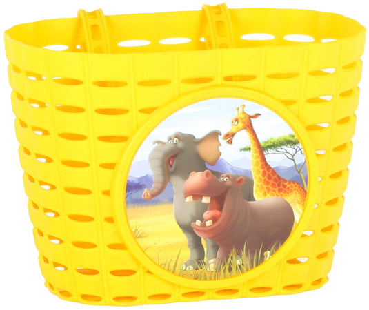Widek kinder fietsmand child basket animals kingdom yellow