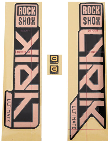 Rockshox dekor set decal set rs matt copper lyric ult 27 29 matt-cop.