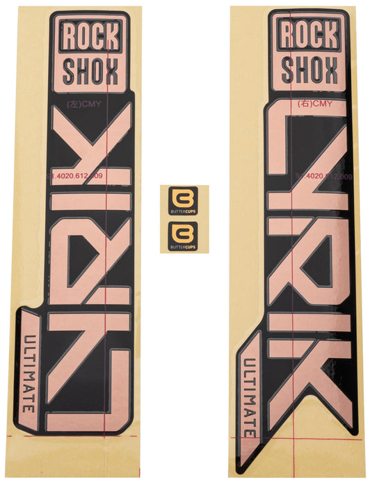 Rockshox decor set decal set rs matt copper lyric ult 27 29 matt-cop.