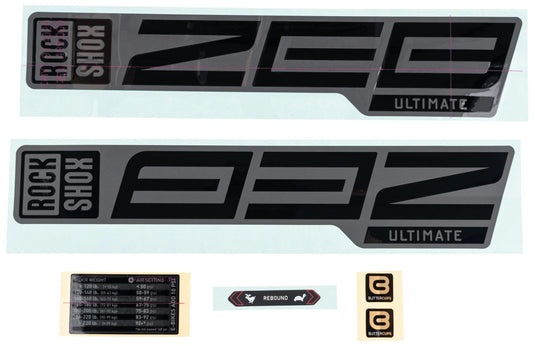 Rockshox dekor set decal set rs black 27 29 f. black dipping r.
