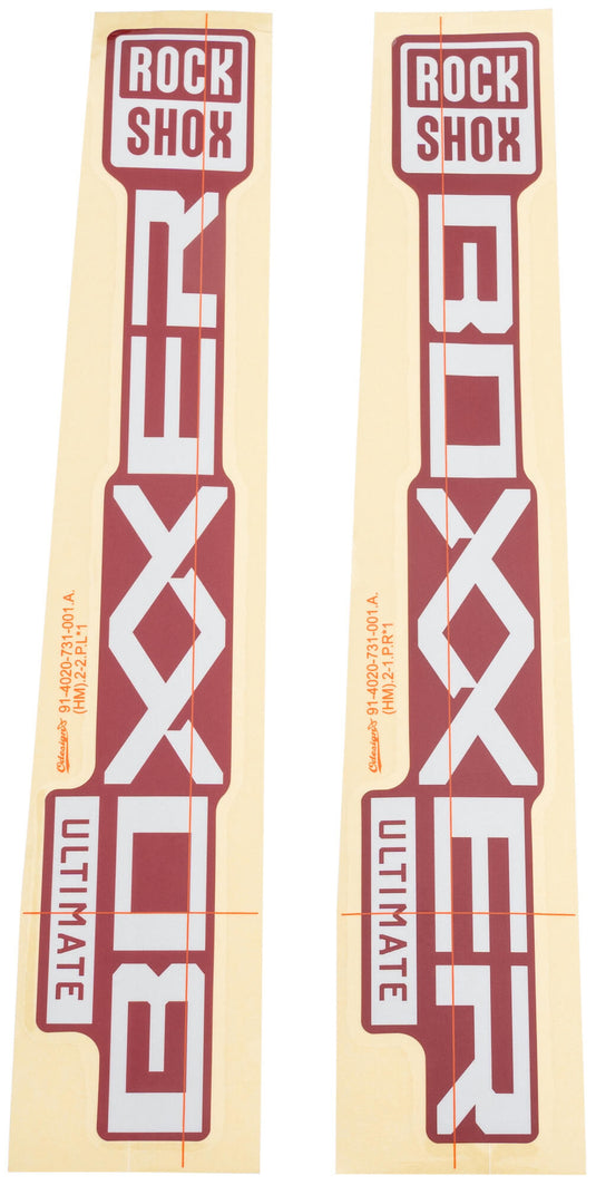 Rockshox decor set decal set rs white 27 29 met white 38mm