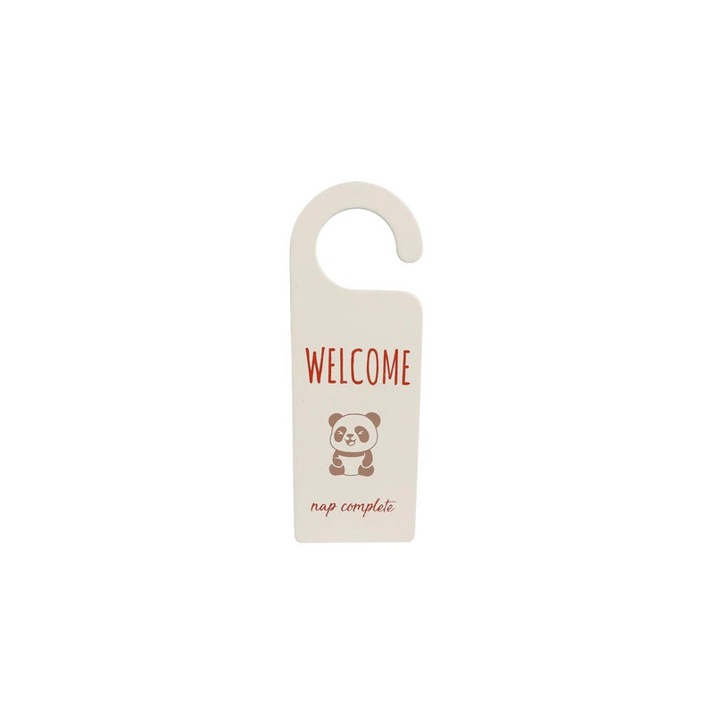 Afbeelding laden in galerijviewer, Deurhanger welcome disturb terra groen hout 7x20x0,5cm
