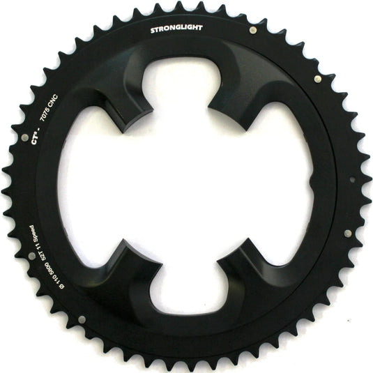 Stronglight kettenblatt chain ring strongl. 52t outer alu black