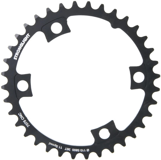 Stronglight kettenblatt chain ring strongl. 36t inner alu black