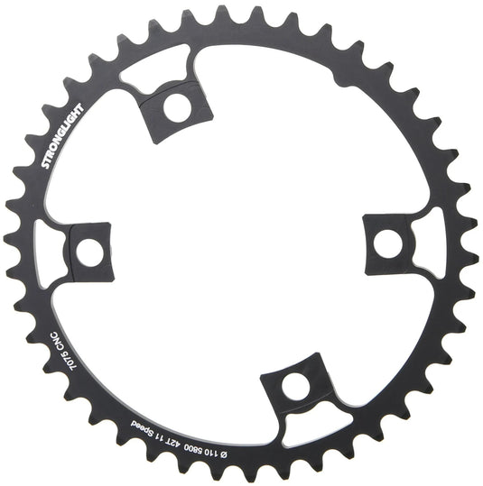 Stronglight kettenblatt chain ring strongl. 42t inner alu black