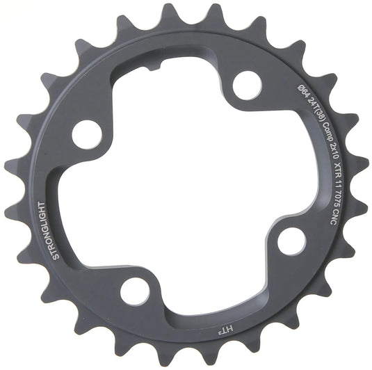 Stronglight kettingblad ht3 chain ring strongl. ht3 24t inner alu black