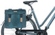 Basil Elegance dubbele fietstas, blauw, gerecycled PET, gevoerd, waterkerende sluiting, Universal Bridge, 40-49L