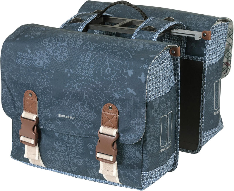 Afbeelding laden in galerijviewer, Basil dubbele tas boh�me mik 35l indigo
