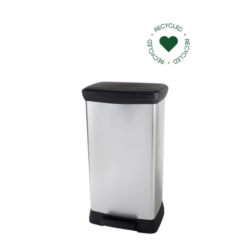 Load image into Gallery viewer, Curver deco bin duo 23l+23l zilver
