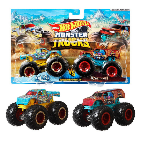 Hot wheels monster trucks 1:64 2-pack assorti