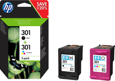 Hp inktcartridge 301 n9j72ae zwart magenta cyaan geel