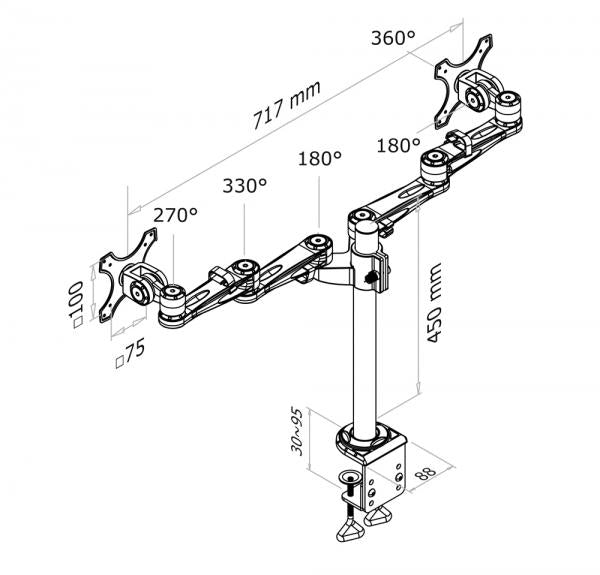 Load image into Gallery viewer, Neomounts neomounts fpma-d935d lcd led tft bureausteun zilver
