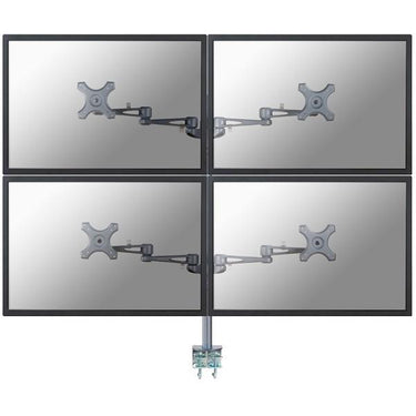 Neomounts fpma-d935d4 lcd bureausteun, 10-27 , 24 kg, 75x75 100x100 mm, 12cm, silver
