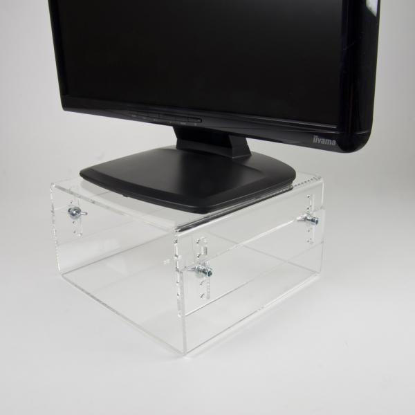Load image into Gallery viewer, Neomounts neomounts nsmonitor40 lcd crt monitor riser, 25 kg, acrylic, transparent
