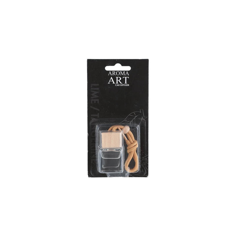 Afbeelding laden in galerijviewer, Diffuserset aroma art car hanger glas hout 3,5x3,5x5cm
