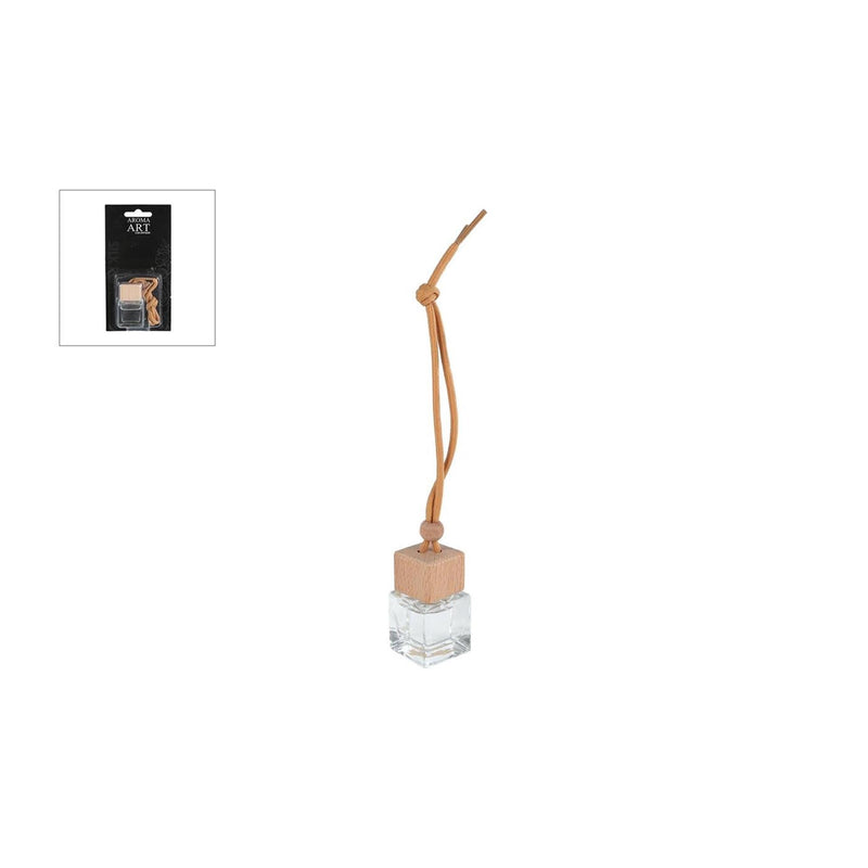 Afbeelding laden in galerijviewer, Diffuserset aroma art car hanger glas hout 3,5x3,5x5cm
