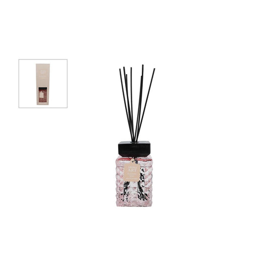 Geurverspreider aroma art rosemary musk 800ml oud roze glas 23x23x39cm
