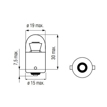 Bosma lamp 12v-21w ba15s