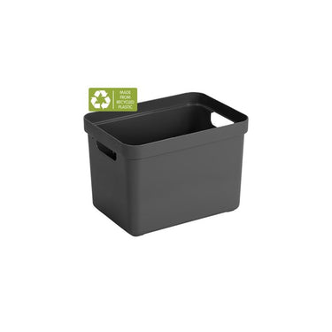 Sunware sigma home opbergbox 18l - 35x24.6x24.3 cm - antraciet