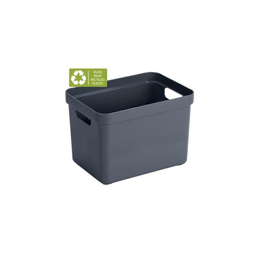 Sunware sigma home opbergbox 18l donker blauwgrijs 35,2 x 25,3 x 24,3 cm