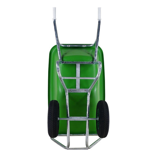 Fort producten kruiwagen f s 165l groen hdpe bak verz onderstel 2 wiel