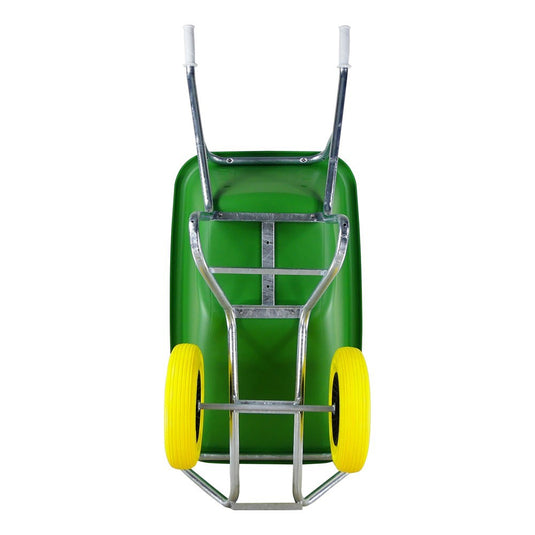 Fort producten kruiwagen f s 165l groen hdpe bak 2 wiel nooitmeerlek