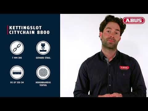 Load image into Gallery viewer, Abus CityChain 8800 120 Rood - Kettingslot 120cm
