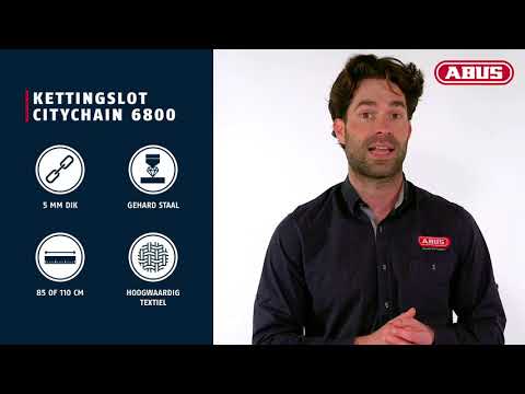 Load image into Gallery viewer, Abus CityChain 6800 85 Rood - Fietskettingslot
