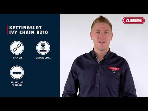 Load image into Gallery viewer, Abus Ivy Chain 9210 170 Fietskettingslot - 170cm - ART3 - Zwart
