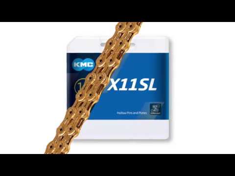 Load image into Gallery viewer, KMC Fietsketting X11SL Ti-N Goud 118 schakels
