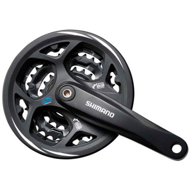 Shimano crankstel 7 8 speed altus fc-cm311 48 38 28t met kettingrand - zwart