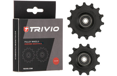 Trivio - derailleurwieltjes 12 14t chromo lagers
