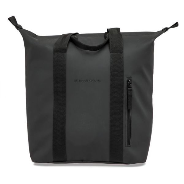 Afbeelding laden in galerijviewer, New Looxs zwarte boodschappentas 24L - polyester - zwart - haken
