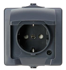 Kopp swd opbouw stopcontact ra antraciet - 4628220