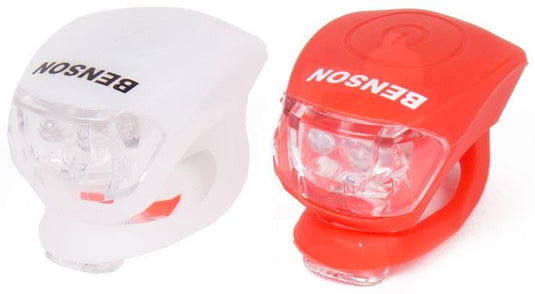 Benson led fietslampset 2 delig rood wit - 5700337