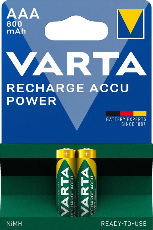 Varta aaa accu 800ma blister 2 r2u