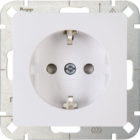 Kopp hk05 arctic wit inbouw stopcontact ra + kinderbeveiliging - 4621500